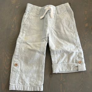 Janie and Jack chambray linen and cotton roll up pant. Size 12 to 18 months.